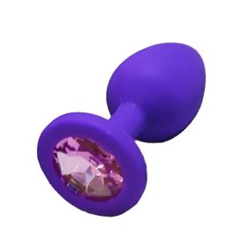 Силиконовая анальная пробка с кристаллом SKN KSIL-11S ( размер S ) sexstyle