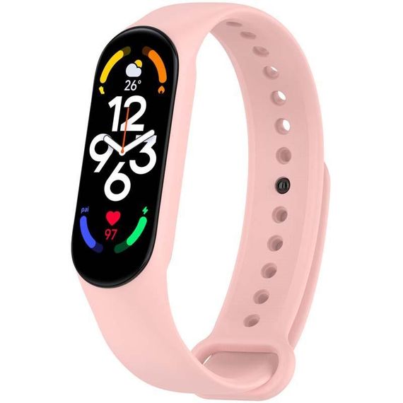 Силиконовый ремешок для Xiaomi Mi Band 7/6/5 Розовый / Light pink