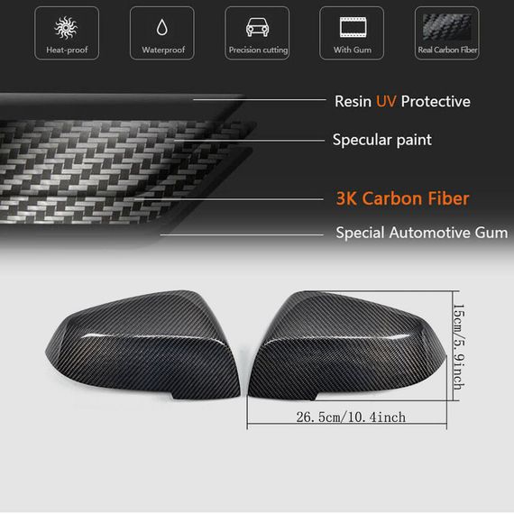 Кришки дзеркал V2 (Карбон) для BMW 1 серія F20/21 2011-2019 рр | Зображення 4