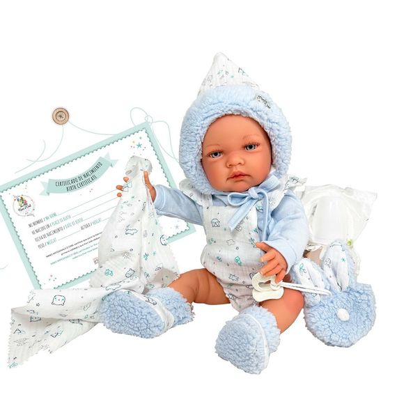 Испанская Кукла Реборн Винил Силиконовый Новорожденный Пупс Мальчик 3D Роспись 45 см Nines d'Onil Reborn 45 см