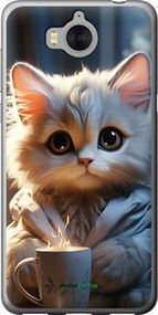 Чохол на Huawei Y5 2017 Білий кіт "5646u-992-2448"