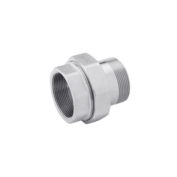 Згін-американка пряма Karro 1" ВЗ нікельована KR-3102