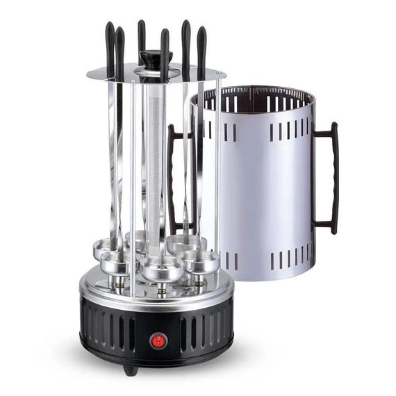 Електрошашличниця вертикальна на 6 шампурів, 1000W, Kebabs Machine / Домашня електрична шашличниця | Зображення 2