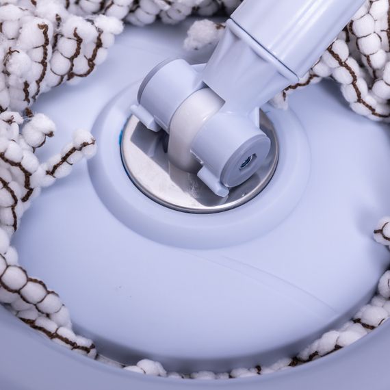 Набір для вологого прибирання з круглою телескопічною шваброю з мікрофібри та відром із віджимом для дому HP-35015-21 | Зображення 3