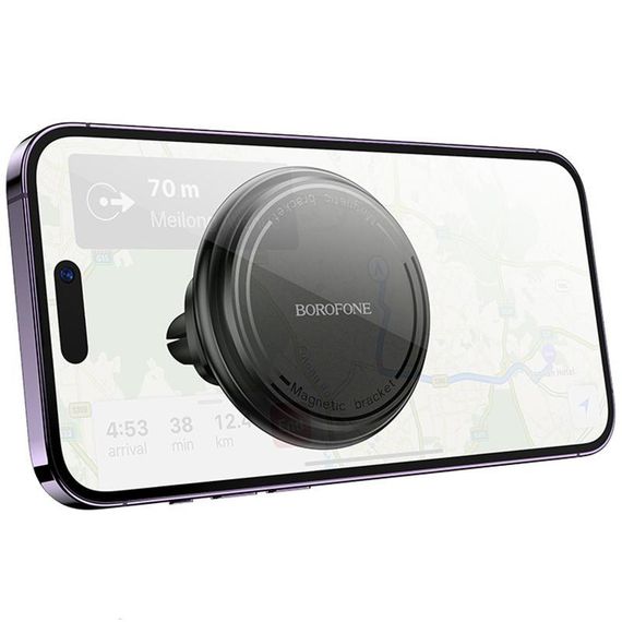 Автотримач Borofone BH135 Parker ring magnetic (air outlet) Black | Зображення 2