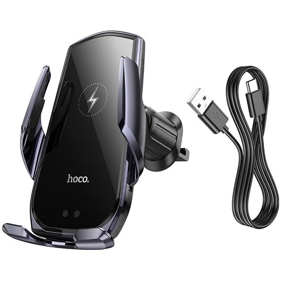 Автодержатель с БЗУ Hoco CA202 Plus Black | Зображення 4
