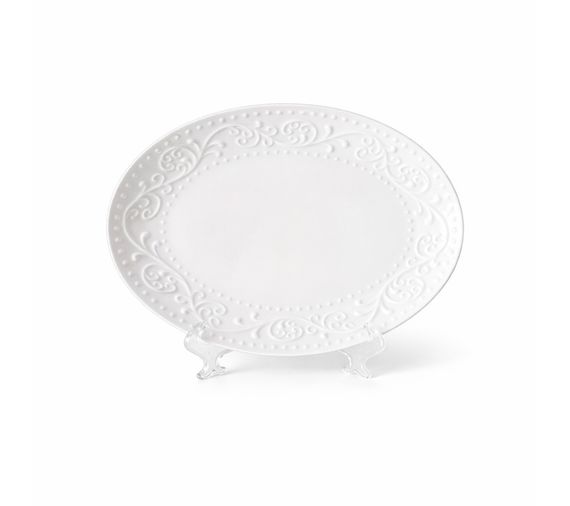 Блюдо овальное SNT Dolche vita 30311-00 31 см белое
