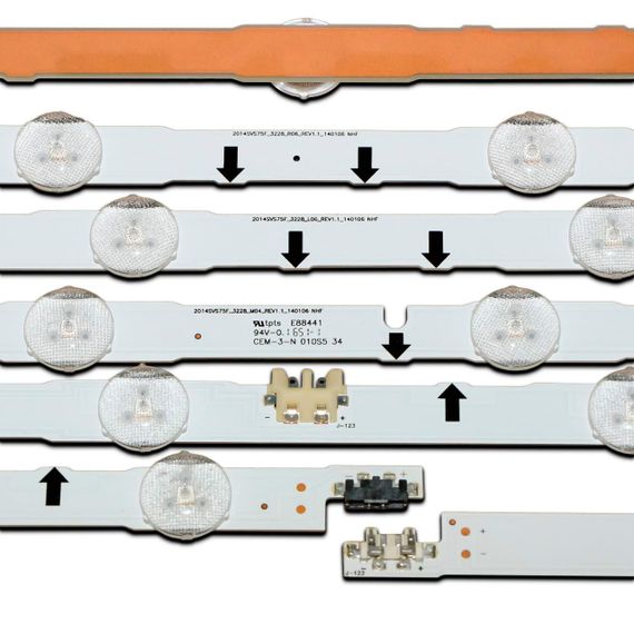 LED підсвітка Samsung TV 75" 2014SVS75F REV1.1 D4GE-750DCA D4GE-750DCB D4GE-750DCC 27шт. | Зображення 1