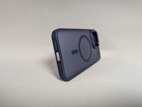 Чохол для iPhone 15 Pro Max / Айфон 15 Про Макс, GUARD MATTE, протиударний, Soft Touch, з MagSafe, синій | Зображення 3