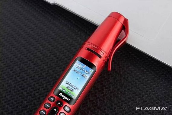 Ручка мобильный телефон портативный с камерой 0.08 MP и Bluetooth AK 007 (Красный) | Зображення 1