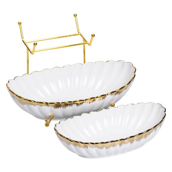 Фруктовниця на 2 яруси для закусок 29×25×20 (см) HP-26-5 | Зображення 1