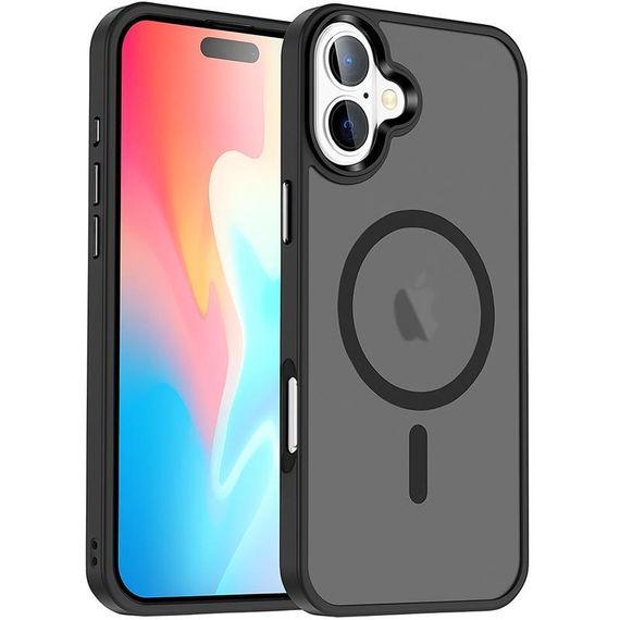 Чохол Ummi Colorful with MagSafe для Apple iPhone 16 (6.1") Чорний / Black
