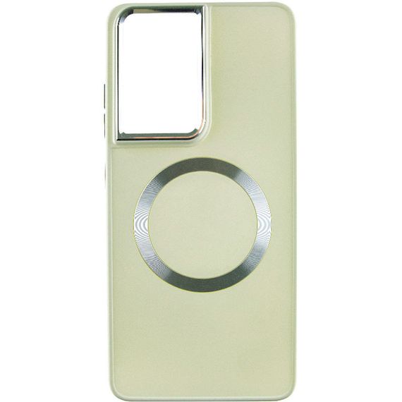 TPU чохол Bonbon Metal Style with MagSafe для Samsung Galaxy S23 Ultra Білий / White | Зображення 1