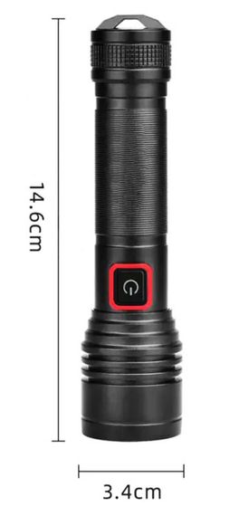 Карманный ручной фонарь RB-288 аккумуляторный фонарик с зумом TG LED Type-C 18650 | Зображення 3