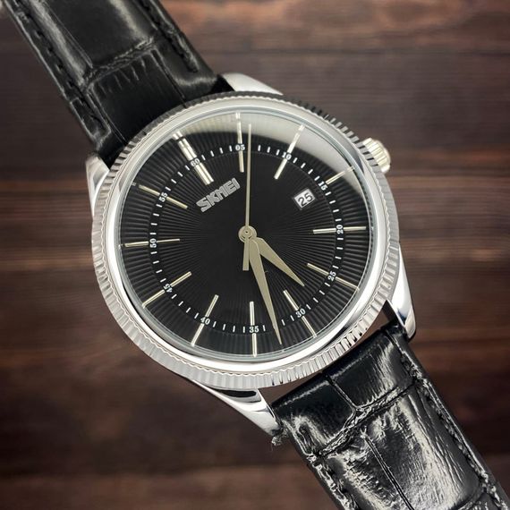 Чоловічий годинник Skmei 9298SIBKBK Silver Black-Black | Зображення 5