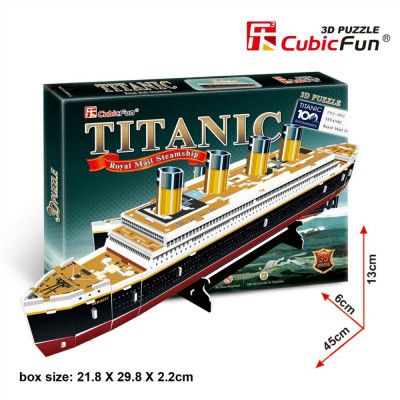Пазл Cubic Fun Трехмерная головоломка-конструктор Титаник (T4012h) - Топ Продаж! | Зображення 1