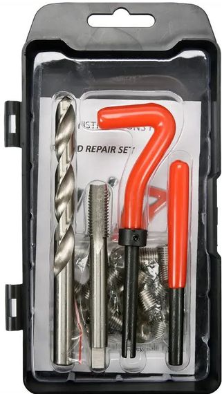 Набор инструмента для ремонта внутренней резьбы М6x1.0 мм 30 штук YATO YT-17632 | Зображення 1