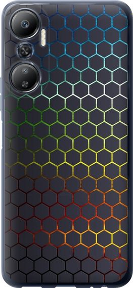 Чехол на Infinix Hot 20 Переливающиеся соты "498u-2966-17620"