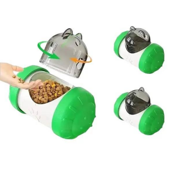 Іграшка-кормушка з контейнером для ласощів для домашніх тварин, інтерактивний тумблер | Зображення 4