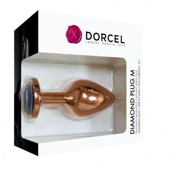 Металева анальна пробка із прикрасою у вигляді кристалу Dorcel - Diamond Plug M Sex Aura | Зображення 4