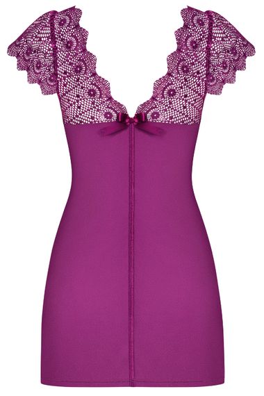 Сорочка Obsessive Moketta chemise Фиолетовый S/M | Зображення 3