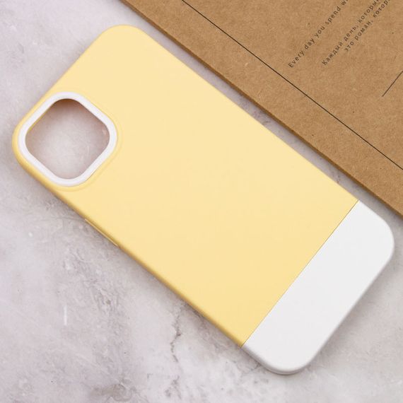 Чохол TPU+PC Bichromatic для Apple iPhone 13 (6.1") Creamy-yellow / White | Зображення 4