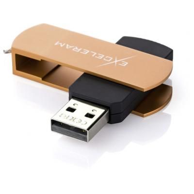 USB флеш накопичувач eXceleram 32GB P2 Series Brown/Black USB 2.0 (EXP2U2BRB32) (EXP2U2BRB32) | Зображення 1