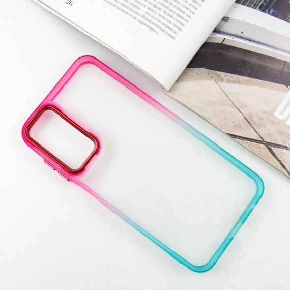 Чехол TPU+PC Fresh sip series для Samsung Galaxy A24 4G Бирюзовый / Розовый | Зображення 1