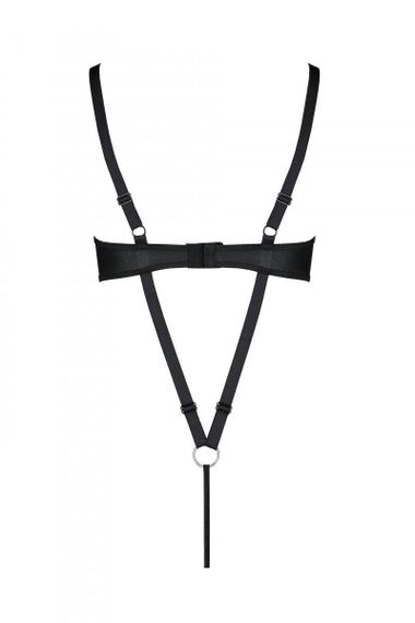 Боді з екошкіри Passion CELINE BODY XXL/XXXL, black, з доступом, відкритий sexstyle | Зображення 5
