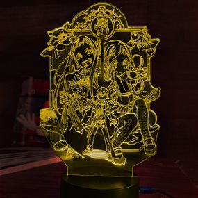 Акриловый светильник-ночник Ханако Кун Три Хранителя часов желтый tty-n001587