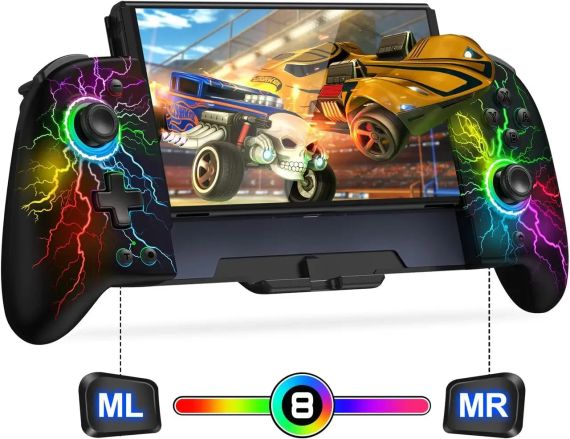 Контроллер беспроводной полноразмерный для nintendo switch Gammeefy JC200 Switch, Контроллер Gammeefy Black,