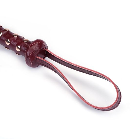Флогер Liebe Seele Wine Red Studded Flogger, натуральна шкіра | Зображення 1
