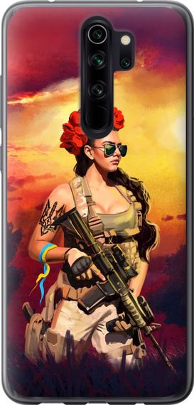 Чехол на Xiaomi Redmi Note 8 Pro Украинка с оружием "5316u-1783-17620"