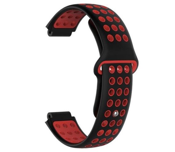 Спортивный ремешок с перфорацией Primo для часов Garmin Forerunner / Approach - Black&Red | Зображення 1
