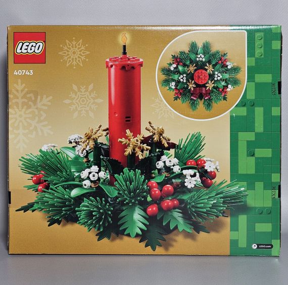 Праздничное украшение со свечой LEGO Декор для рождественского стола (40743) | Зображення 6