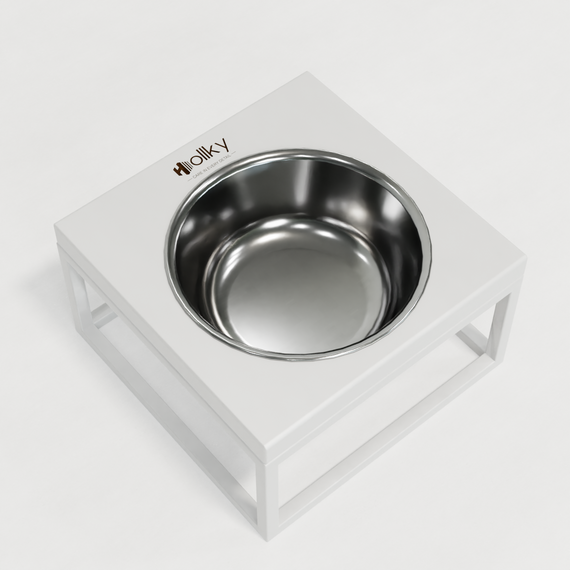 Миска на подставке для кошек и средних собак Hollky Base Solo M (1 × 0,8 л) Solo M-212110-WHWH | Зображення 5