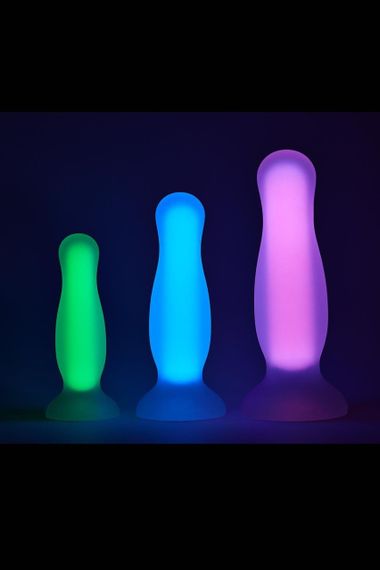 Анальна пробка люмінесцентна Dream Toys RADIANT Glow In The Dark рожева, L Sex Aura | Зображення 4
