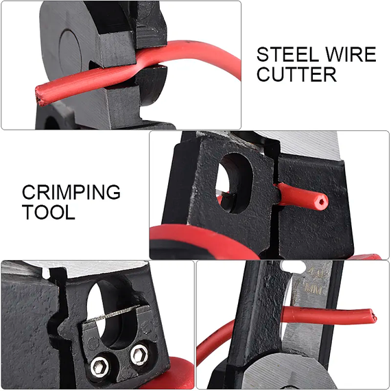 Інструмент для зачистки кабелю JCD Wire Stripper мультифункціональний Червоний (sv2728) | Зображення 2