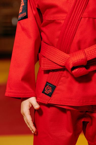 Кімоно для грепплінгу червоне, TM "Kintayo", 140 зріст, щільність 350 гр/м.кв. | Зображення 3