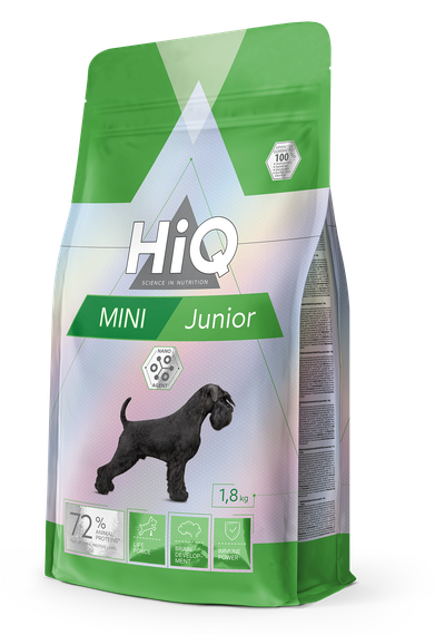 Корм HiQ Mini Junior сухий з м'ясом птиці для юніорів дрібних порід 1.8 кг