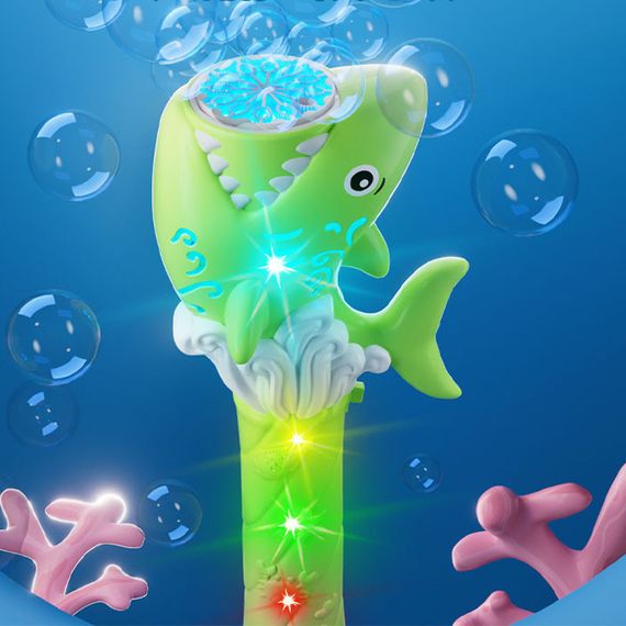 Пистолет с мыльными пузырями H038 Shark + bottle 50ml Green | Зображення 2