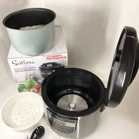 Мультиварка Suntera AS-1010S 900 Вт, многофункциональная мультиварка, пароварка для кухни бытовая | Зображення 4