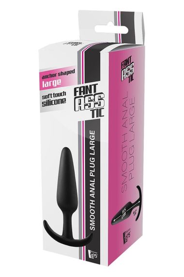 Анальний плаг чорний Dreamtoys FantASStic Smooth зі стопером у формі якоря, Large sexstyle | Зображення 5