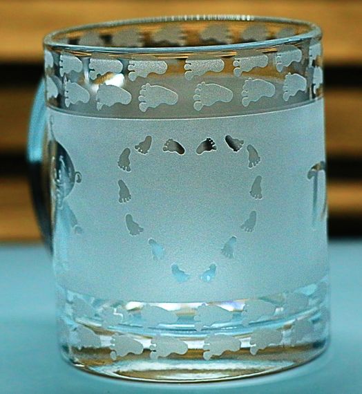 Подарункова скляна чашка для чаю кави 320 мл з піскоструминним гравіюванням написи Дідусь | Зображення 2