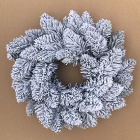 Вінок новорічний різдвяний Elegant зі штучної хвої d-40 см засніжений