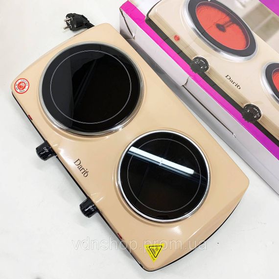 Настольная бытовая электрическая плита для дома кухни DARIO, Плита настольная эмалированная OC-94