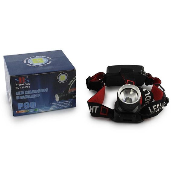 Универсальный налобный LED фонарь на голову для рыбалки Bailong BL-T20 P90 аккумуляторный | Зображення 1