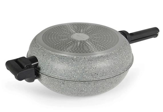 Сковорода подвійна Flonal Dura Induction Rocky Twins 28 см з решіткою (RKIWP2830)