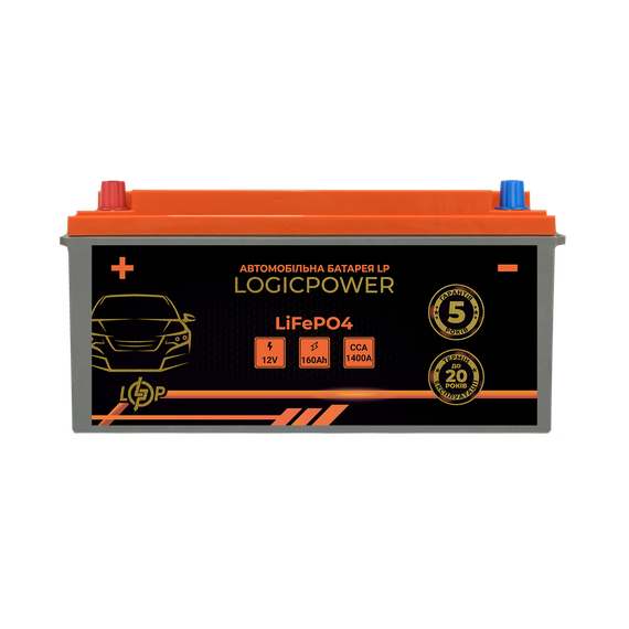 Автомобільний літієвий акумулятор LP LiFePO4 12V - 160 Ah (+ зліва) BMS 1400А