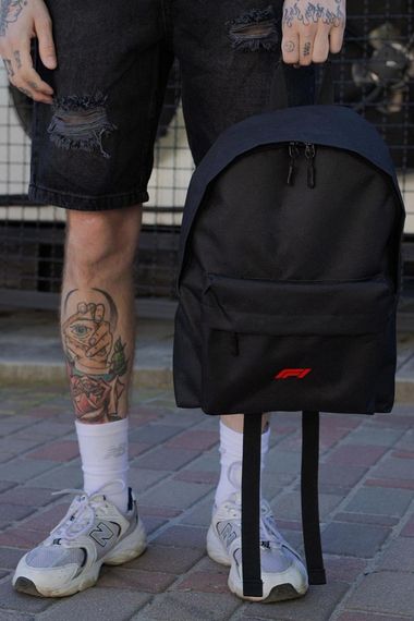 Повсякденний рюкзак шкільний Without Compact з принтом F1Red Black